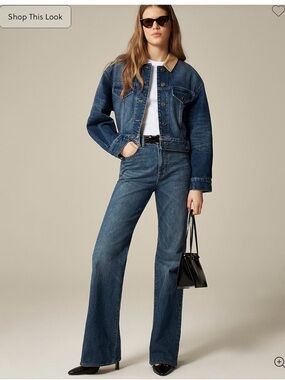 Women's High-Rise Flare Jeans in Mid (Kate) Blue - Semi Stretch